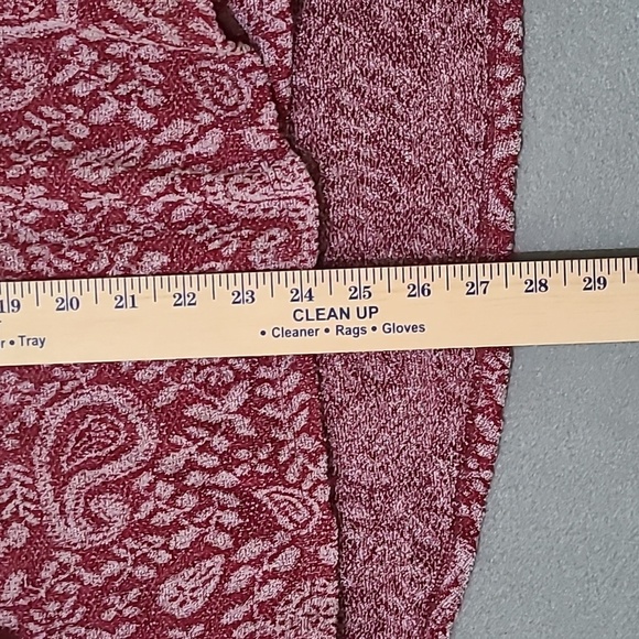 LUCKY‎ BRAND Women's Deep Red High-Low Cold Shoulder Blouse - Size Large - Picture 8 of 16